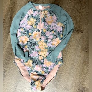 Girls 14/16 One Piece Floral Swim Wear